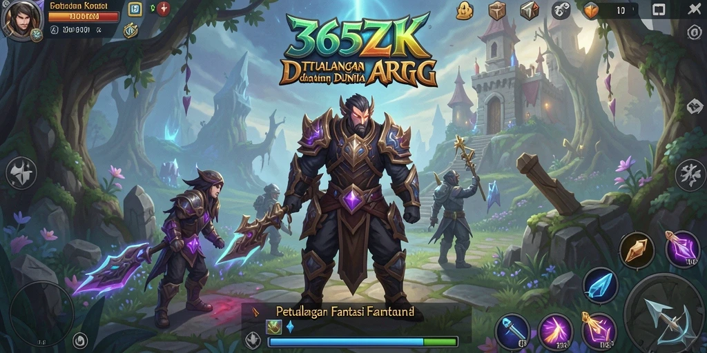 Screenshot 365ZK menampilkan aksi seru dalam dunia ARPG.