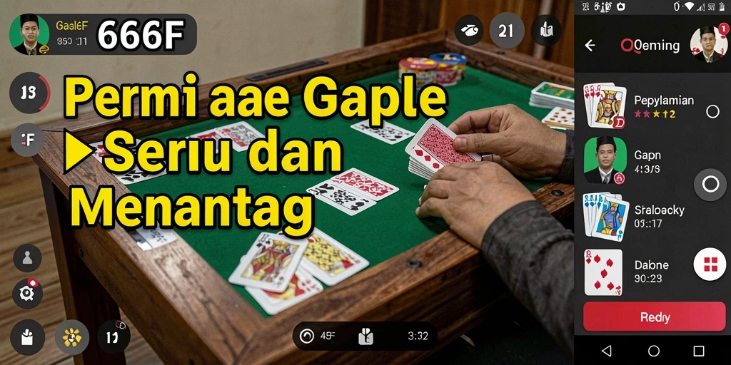 Tampilan gameplay seru dalam permainan Gaple di 666F.