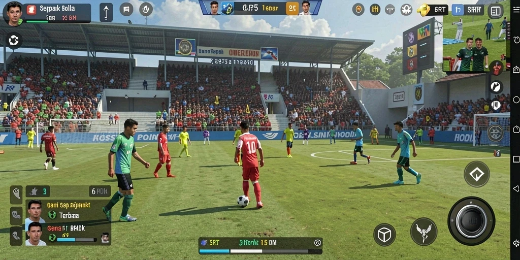 Tampilan screenshot gameplay 6RT yang mendebarkan dengan pemain beraksi.