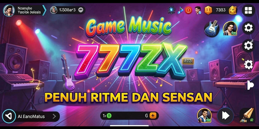 Tampilan gameplay 777ZX dengan dekorasi visual yang memukau.