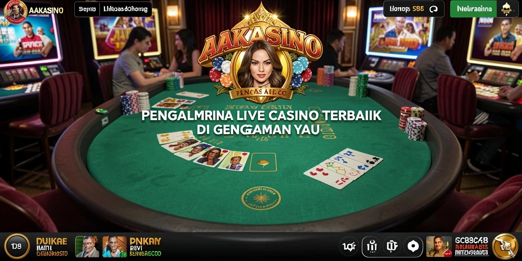 Tampilan gameplay Live Casino AAKASINO yang mendebarkan dan interaktif.