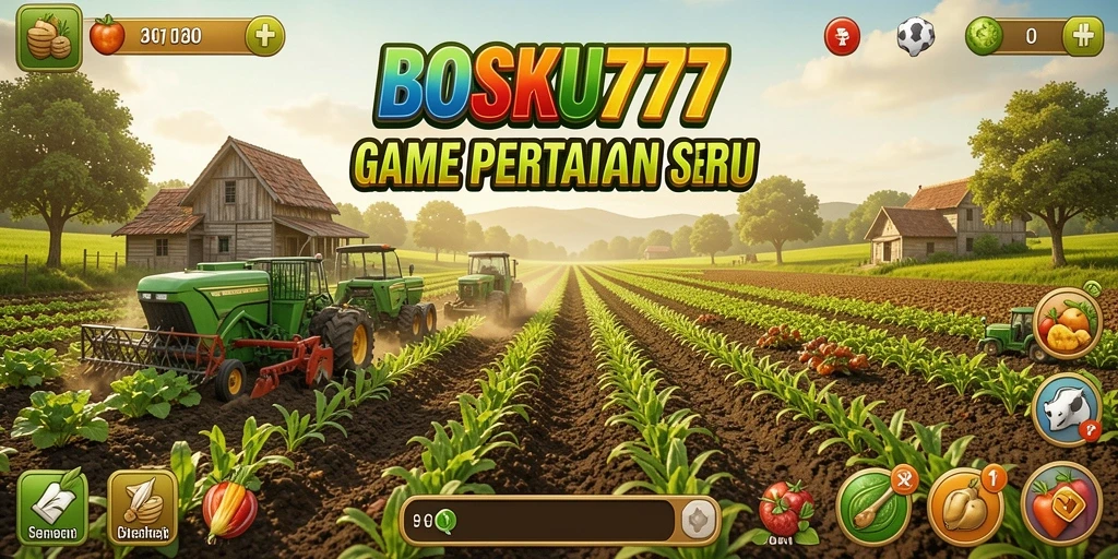 Tampilan gameplay pertanian yang menarik dan interaktif.
