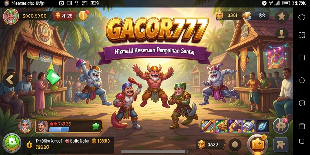 Screenshot utama GACOR777 yang menampilkan gameplay menarik dan penuh warna.