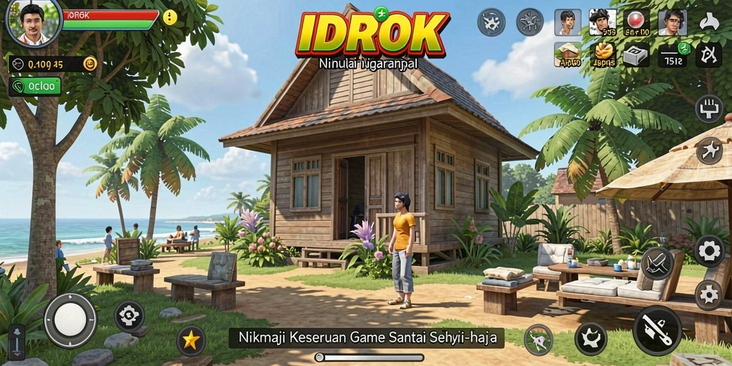 Screenshot gameplay <strong>IDROK</strong> menunjukkan kenikmatan bermain mini game santai.