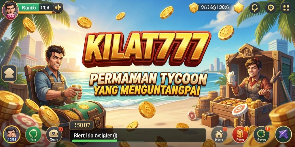 Screenshot utama KILAT777 menampilkan momen seru dalam membangun bisnis Tycoon.