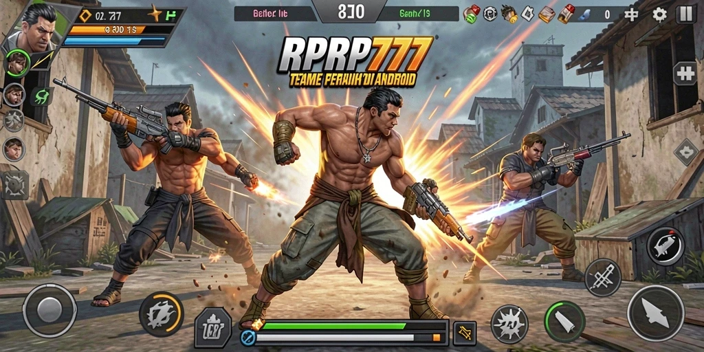 Tangkapan layar gameplay RPRP777 yang menampilkan aksi pertarungan mendebarkan.
