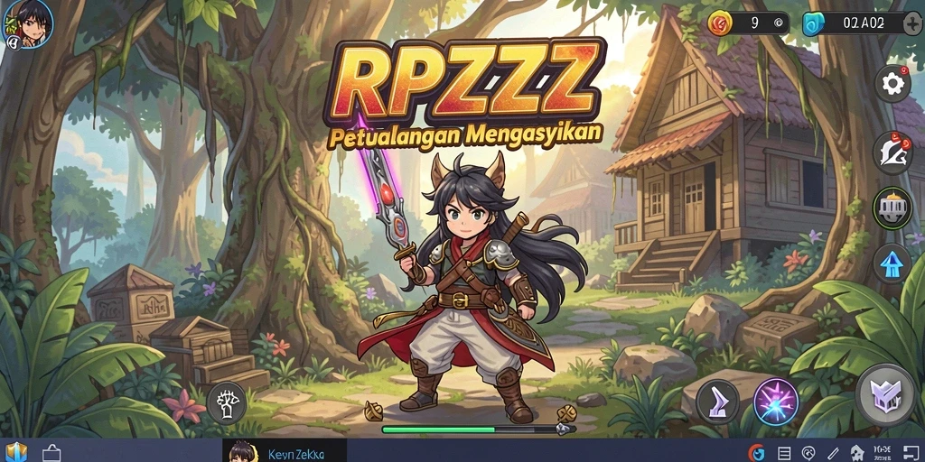 Tampilan gameplay RPZZZ dengan aksi seru dan karakter Anime menarik.
