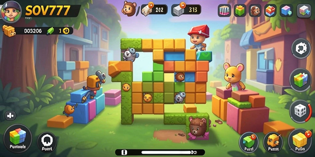 Tampilan gameplay SOV777 yang penuh tantangan dalam permainan Puzzle.