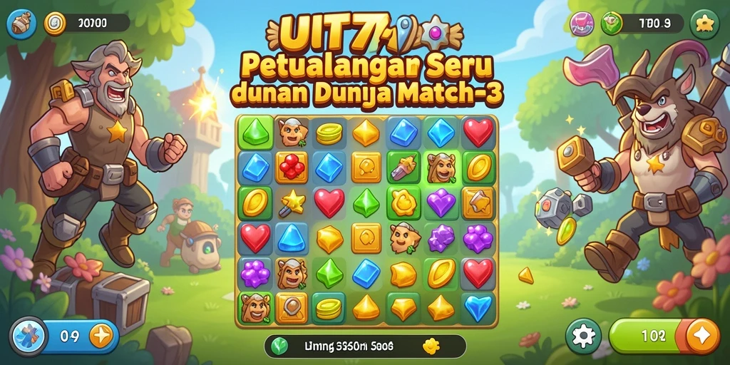Gameplay UT77 yang menarik dalam genre Match-3 dengan berbagai tantangan.