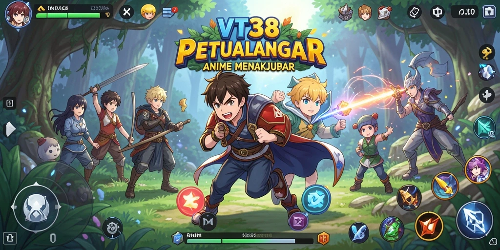 Tampilan gameplay VT38 yang menakjubkan dan penuh warna.